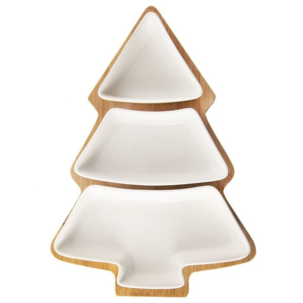 Valkoiset posliiniset snack-kulhot WHITELINE 28 cm 4 kpl