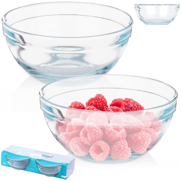 Glasskåle 14 cm, 500 ml 2 stk.