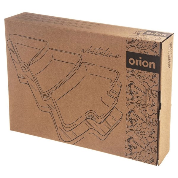 Valkoiset posliiniset snack-kulhot WHITELINE 28 cm 4 kpl
