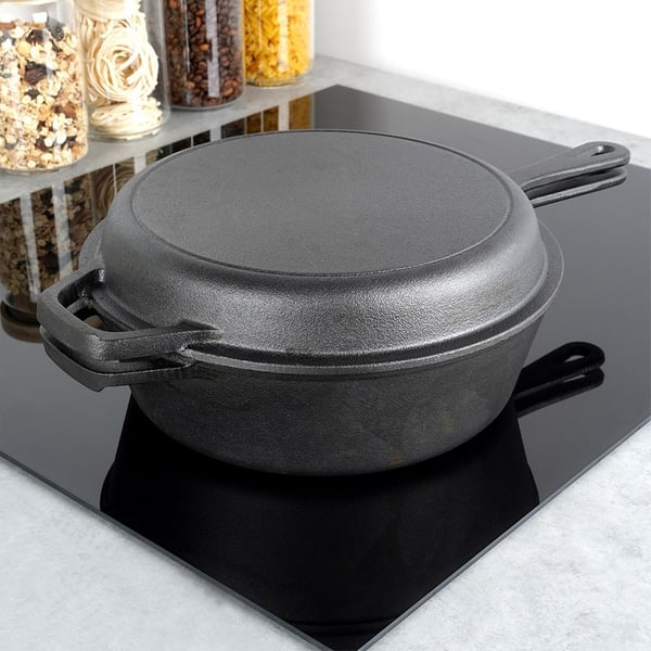 Støbejernsgryde med pande CAST LINE 24 cm / 3,5 l