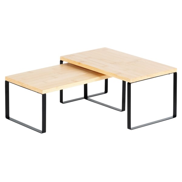 Træ køkkenhylde 33,5x19,5x16 cm / 33,5x18,5x13,5 cm 2 stk.
