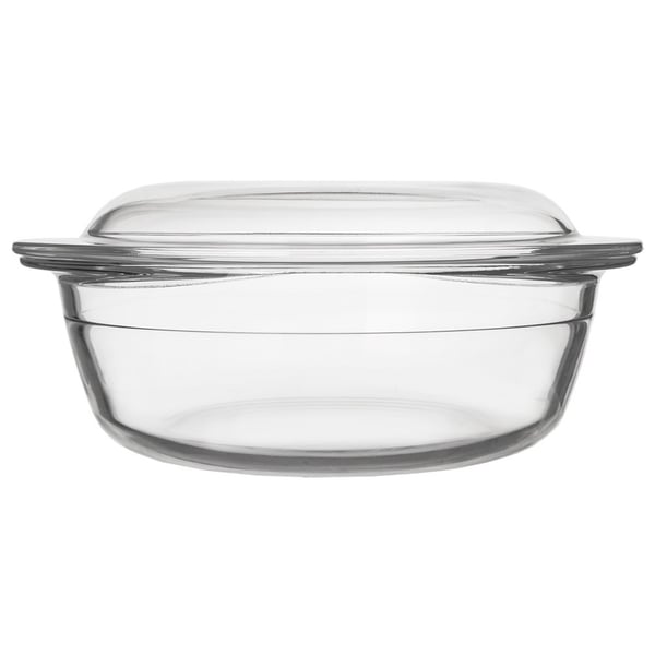 Ovnfast glasfad med låg 27x23x11,5 cm, 2,2 l