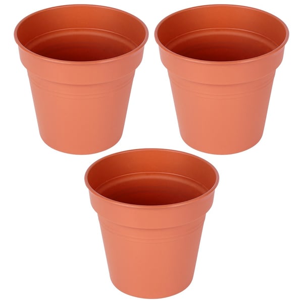 Rund havepotte i plast 17 cm 3 stk.