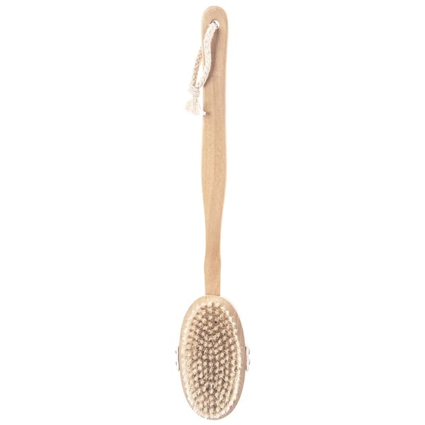 Træ massagebørste 2 i 1 til tør og bad 42 cm