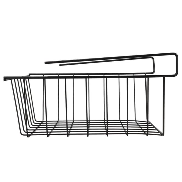 Ophængskurv til under hylde sort metal 27,5x25x14 cm