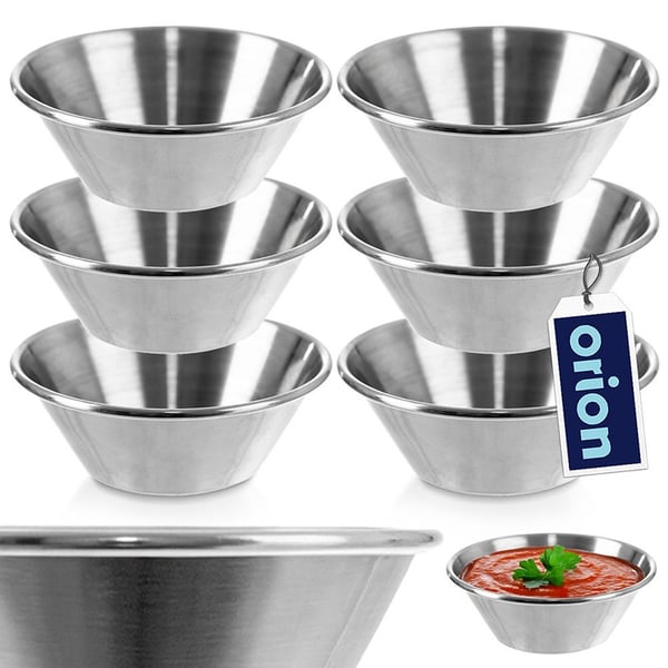 Stål dipsauceskål 6,5 cm, 40 ml 6 stk.