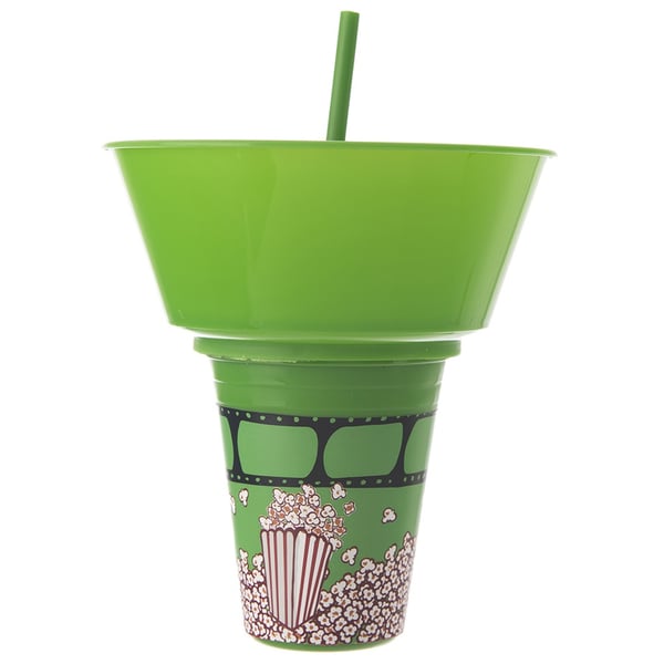 Grøn kop med skål til popcorn 500 ml