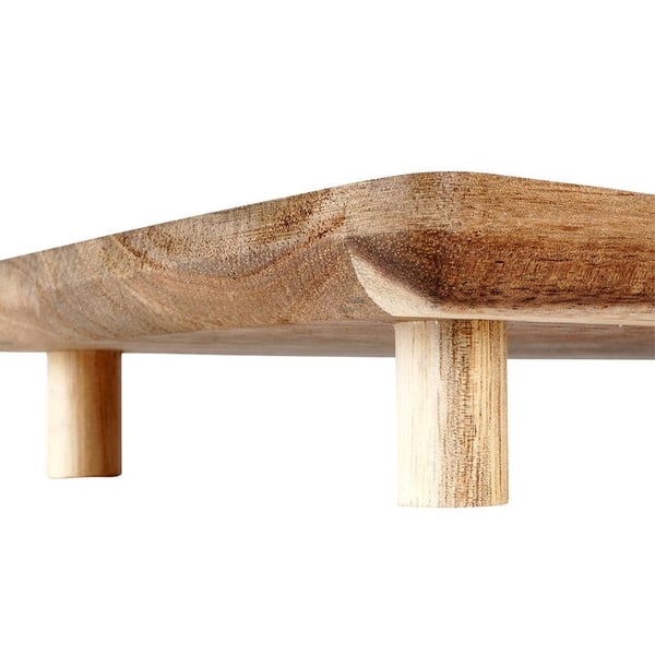 Serveringsbräda i trä på ben 36x14,5 cm