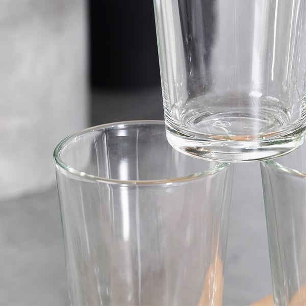 Lasinen juomapurkki hanalla 8 l ja 12 lasia 200 ml