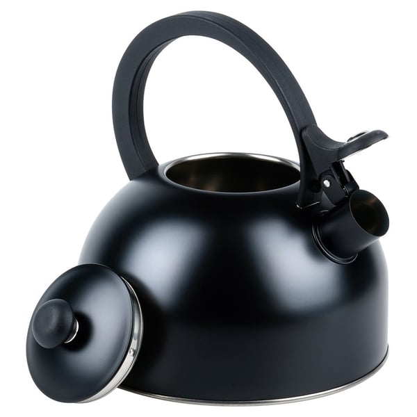Visslingskittel, stål, svart, 3 l