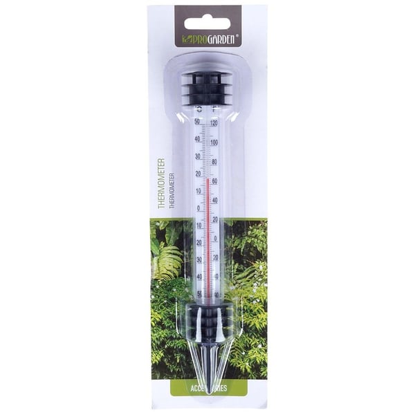 Vit extern termometer, infälld, 23 cm