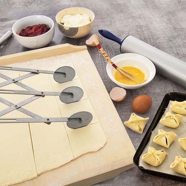 Stålrulle til kage og pasta, tredobbelt 5,5 cm