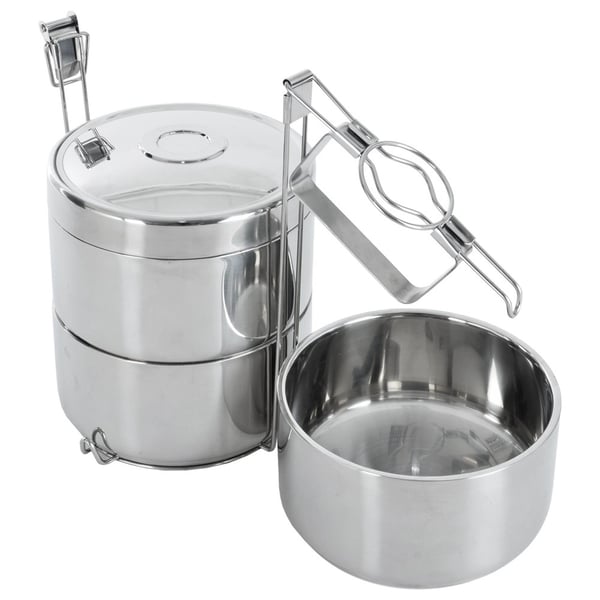 Termisk stålmadkasse, 3-lags, 3x900 ml