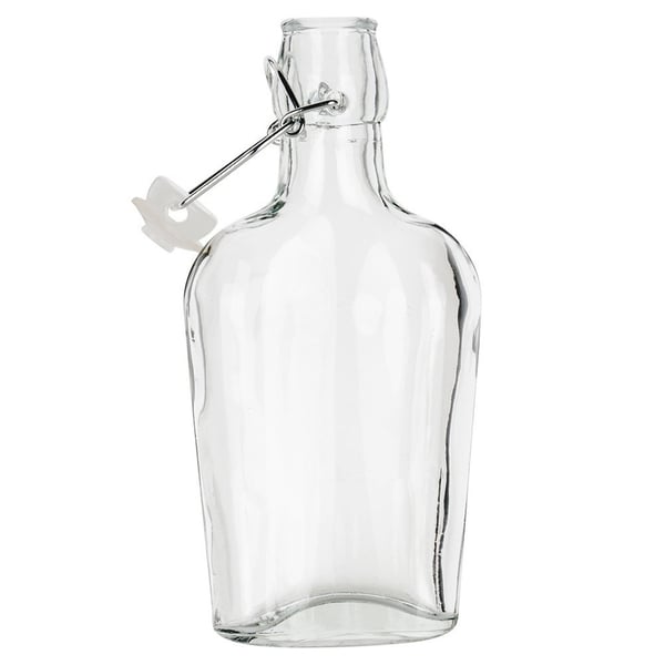 Glasflaske med klips 180 ml