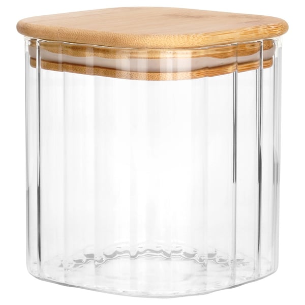 Glasbeholdere til løse produkter med låg og forsegling 750 ml 3 stk.