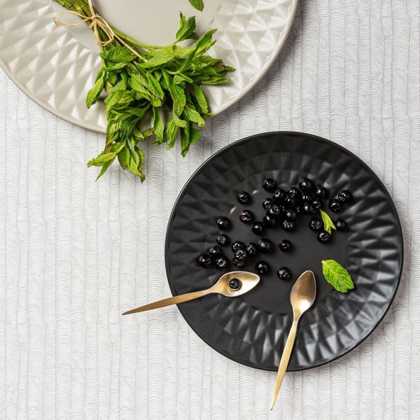Sort keramisk desserttallerken SOHO 20 cm