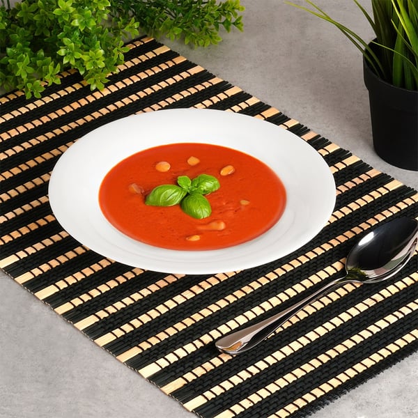 Dybe glastallerkener hvide 21,5 cm, 400 ml 6 stk.