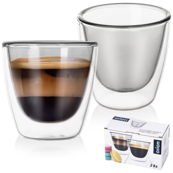 Termoglas med dobbeltvæg til espresso DOUBLE 90 ml 2 stk.