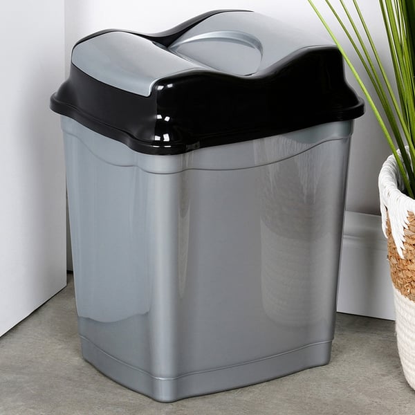 Plast skraldespand grå 9 liter
