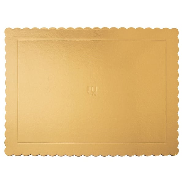 Gylden rektangulær kagebund 40x30 cm