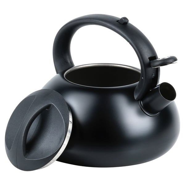 Viheltävä vedenkeitin, terästä, musta, 3 l
