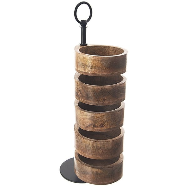 Puinen 5-tasoinen tarjotin MANGO 44,5 cm