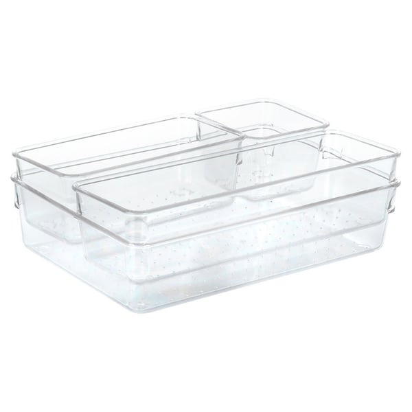 Organizer til kosmetik og makeup i akryl 4 dele