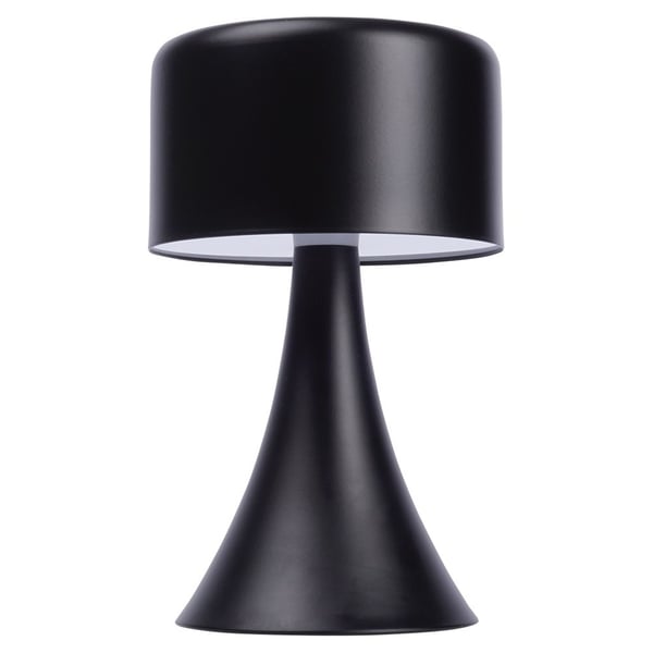 Natlampe LED metal sort trådløs 20,5 cm