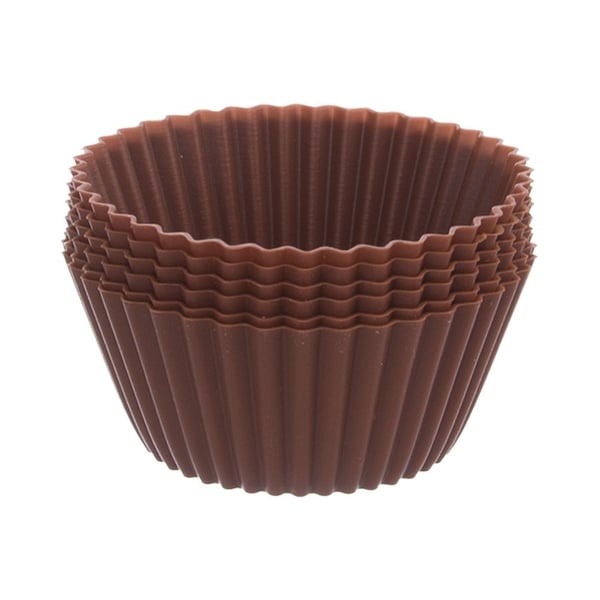 Silikone muffinsforme brun SILLINIE 5,5 cm 6 stk.