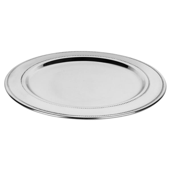 Silverfärgad stålunderplatta