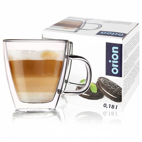 Termisk glas med dobbeltvæg til latte kaffe DOUBLE 180 ml