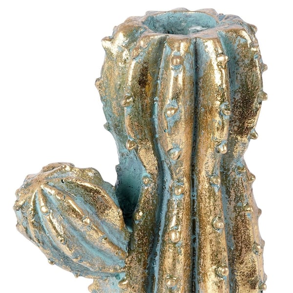 Vase til blomster gylden kaktus 41,5 cm