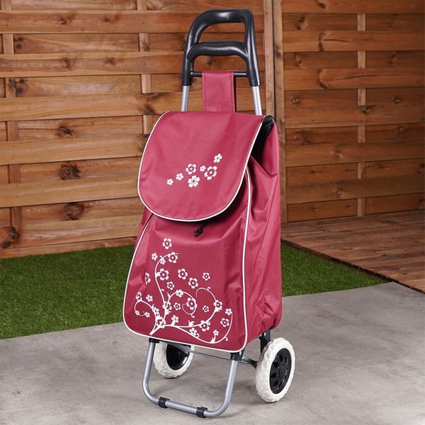 ostoskärryt ostoslaukulla bordeaux 30 l