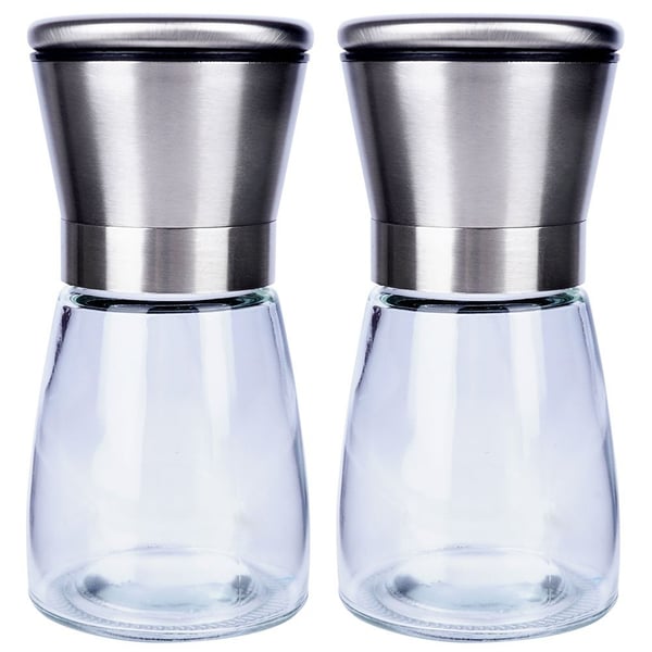Peber- og saltkværn i glas 2 stk. 13,5 cm