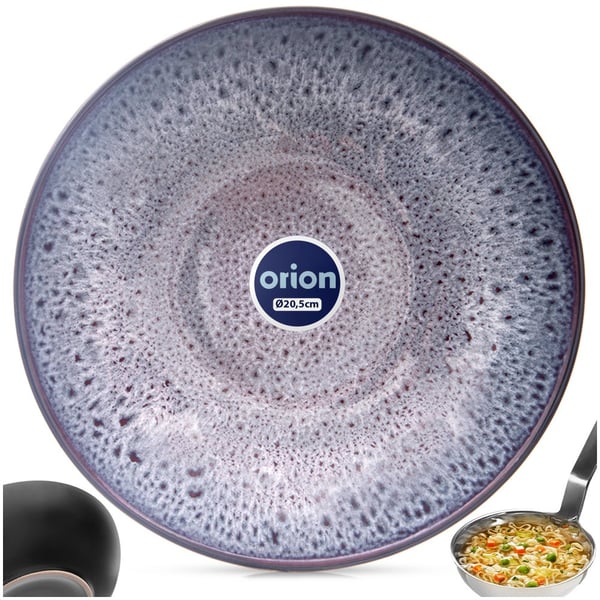 Dyb keramisk middagstallerken, lilla, GLASUR, 20,5 cm, 900 ml