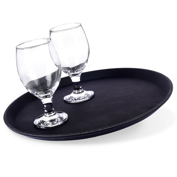 Skridsikker sort serveringsbakke 35 cm Skridsikker sort serveringsbakke 35 cm