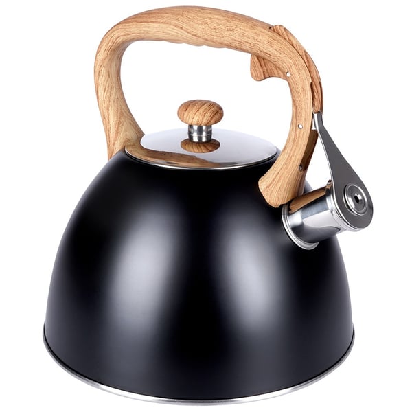Stålkedel med fløjte sort 3 liter