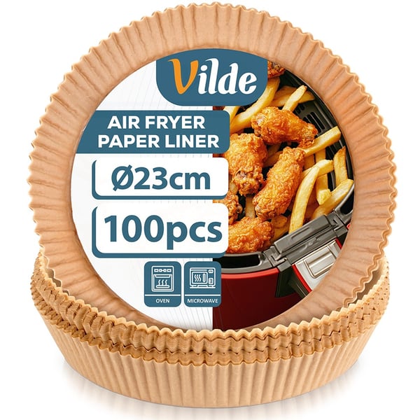 Rund pappersinsats för oljefri airfryer 23 cm 100 st