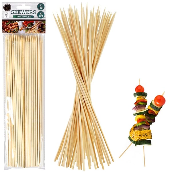 Bambuspett för kebab 30 cm 50 st