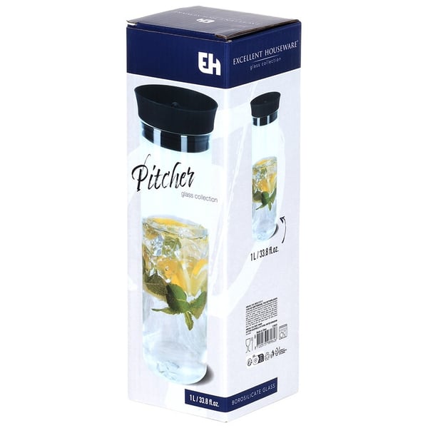 Lasinen karafe kannella 1 l