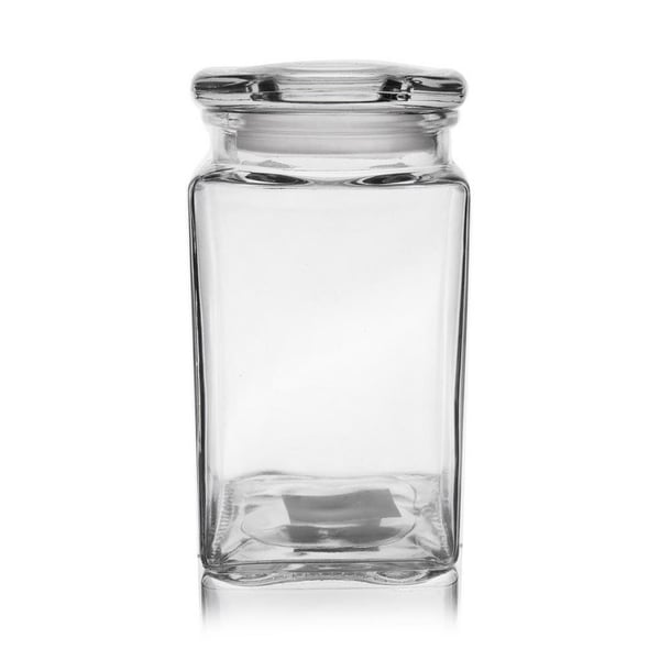 Firkantet glasbeholder til mad 1,4 liter