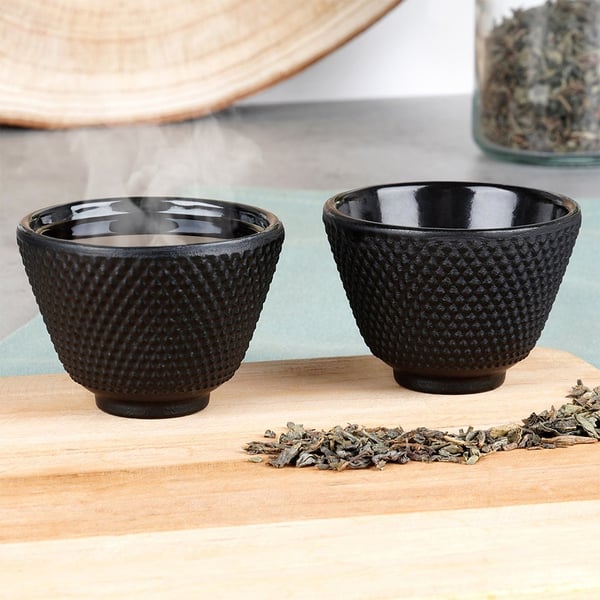 Emaljeret støbejerns tekedel med infuser og kopper CAST LINE 1 l / 60 ml, 4 stk.