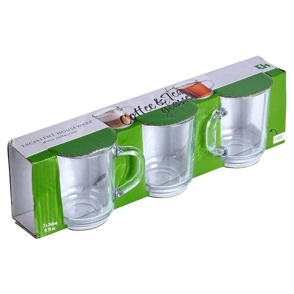 Glas för kaffe och te 230 ml 3 st