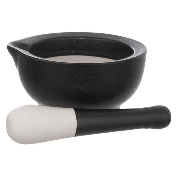 Svart porslinsmortel för kryddor BLACK PORCELAIN