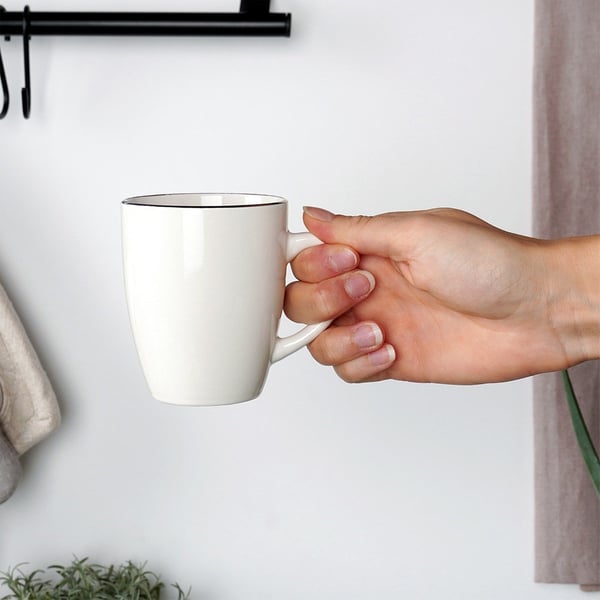 Hvid porcelænskrus 200 ml