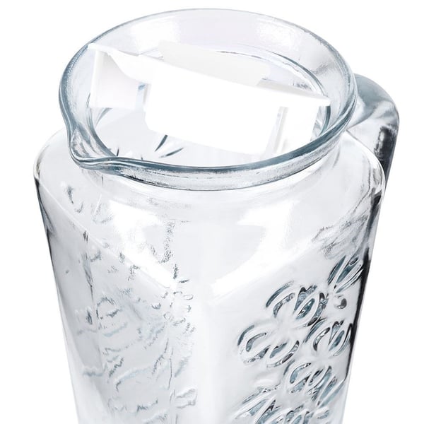 Lasinen kannu kannella 1,2 l