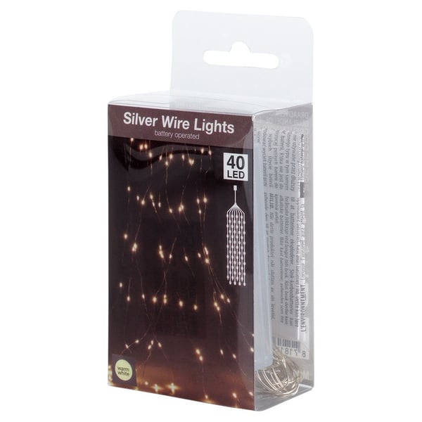 Joulukuusen langalliset valot 40 LED, 45 cm