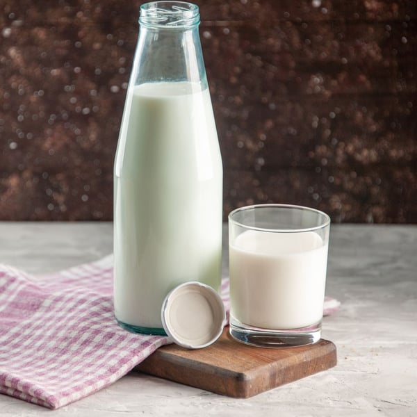 Glasflaska för mjölk 1 l 6 st