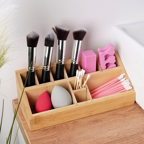 Bambus makeup-organisator 23x9x8,5 cm