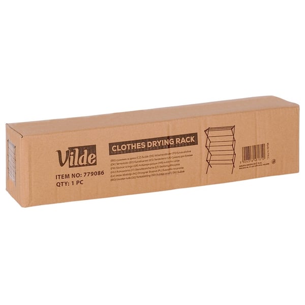 Tørrestativ metal sort lodret udtrækkelig 43-75x37,5x139 cm